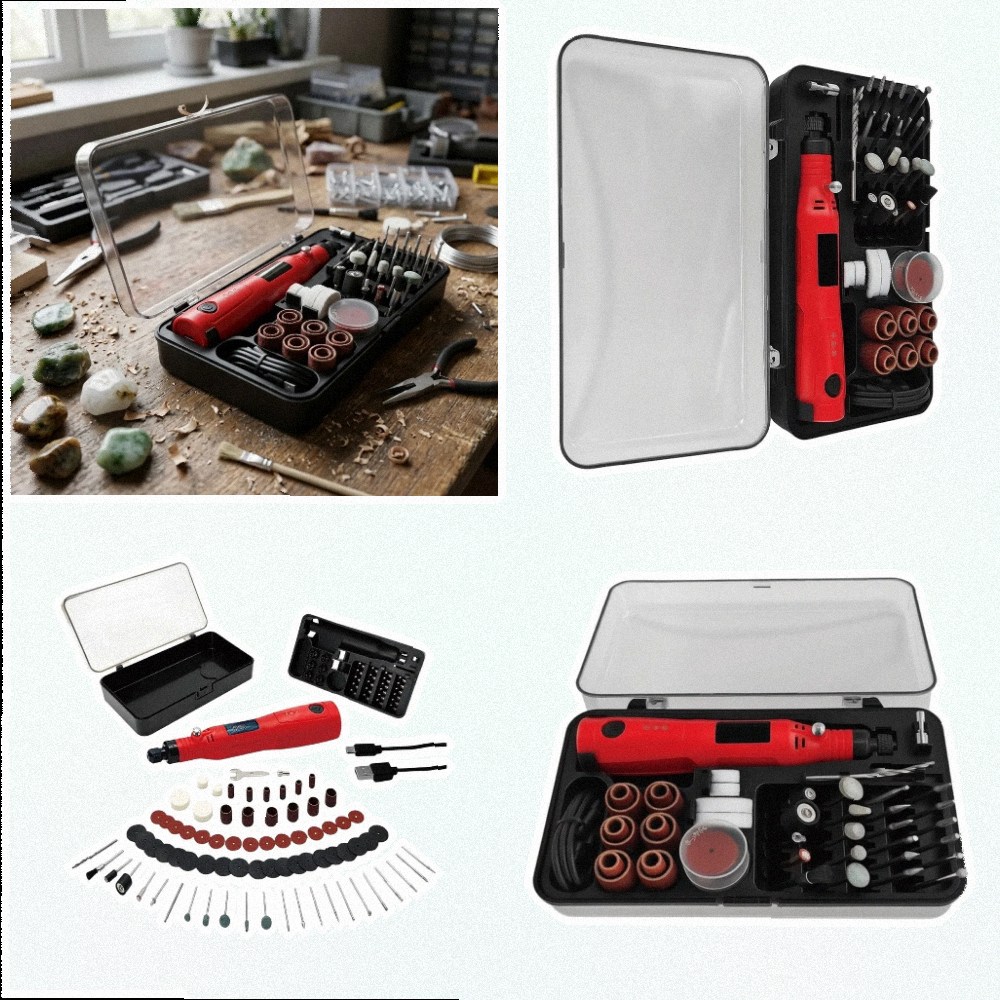 Cordless Rotary Tool Kit Accessories - 3.6V コードレス回転工具キット。USB充電式電動グラインダー。76個のアクセサリー付き。木材や金属の彫刻、研磨、研削に使用可能。