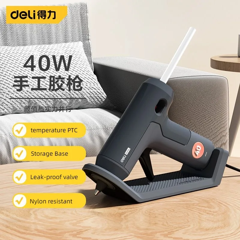 Hot Melt Glue Gun Cordless - デリ 40 ワットホットメルトグルーガン 7 ミリメートル透明スティックのりミニガン家庭用電気熱温度ガン修復ツールスティックセット