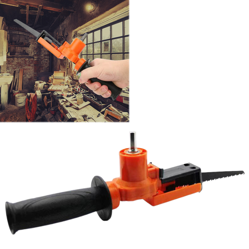 Reciprocating Saw Attachment Drill - 電動往復鋸アダプター、電動ドリル改造用ツール、木材や金属の切断用電動ドリルアタッチメント。