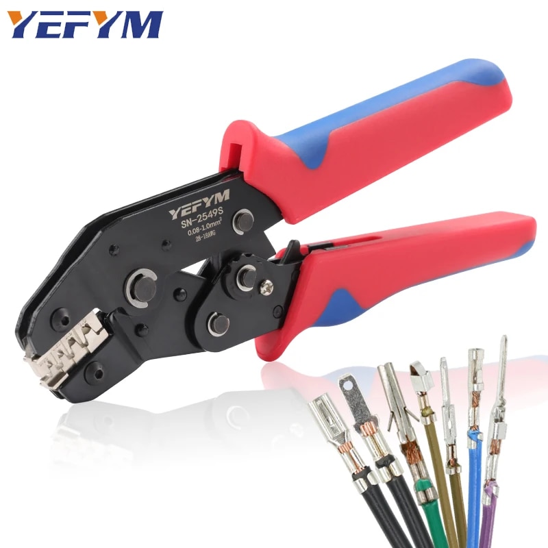 Automatic Wire Stripper Cutter - SN-2549S 圧着工具 PH2.0/XH2.54/2.8/3.0/3.96/KF2510/JST 端子 0.08-1.0mm²/AWG28-18 ワイヤーラチェットプライヤー