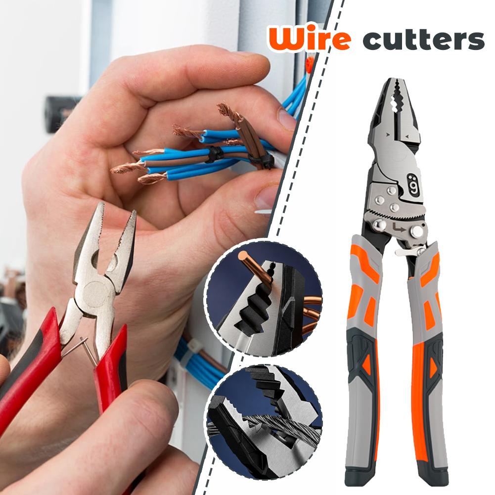 9インチのラチェット式自動ロック機能付きワイヤカッタープライ - Automatic Wire Stripper Cutter のレビューと価格