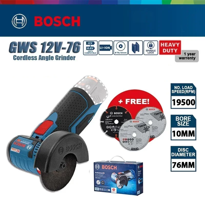 ボッシュ GWS 12V-76 12V ブラシレス コードレ - Brushless Angle Grinder Battery Powered のレビューと価格