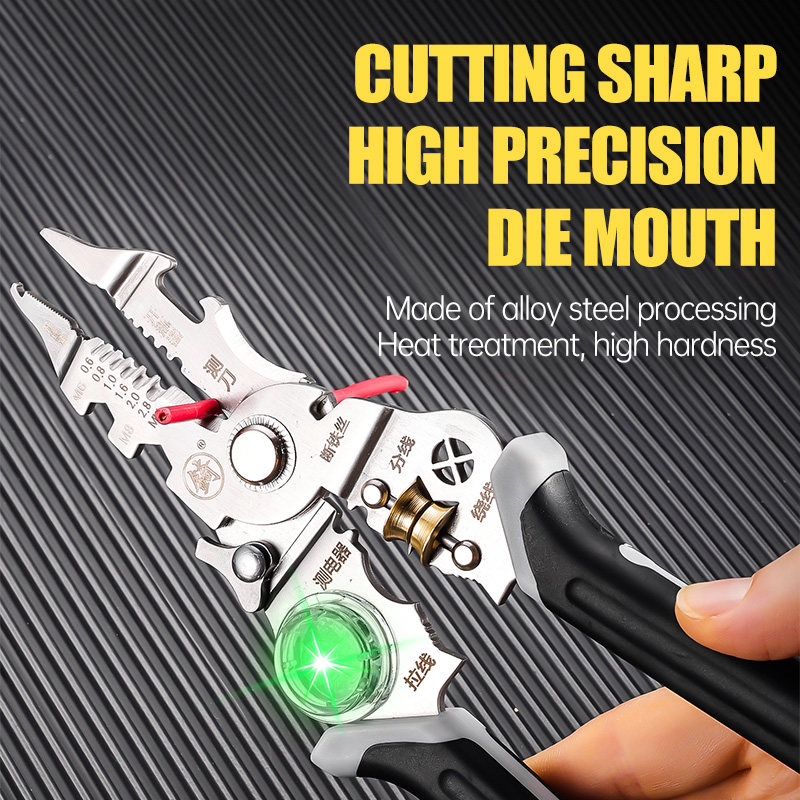 電気テストペン付き多機能ワイヤーストリッパー折りたたみ式ケー - Automatic Wire Stripper Cutter のレビューと価格