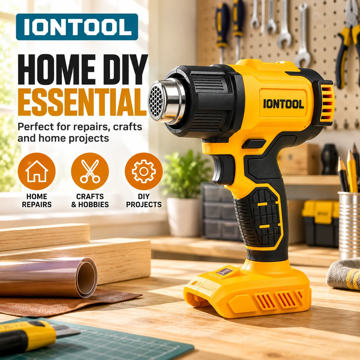 IONTOOL 黄色コードレスヒートガン 550 ℃   家 - Cordless Heat Gun For Shrink Tubing のレビューと価格
