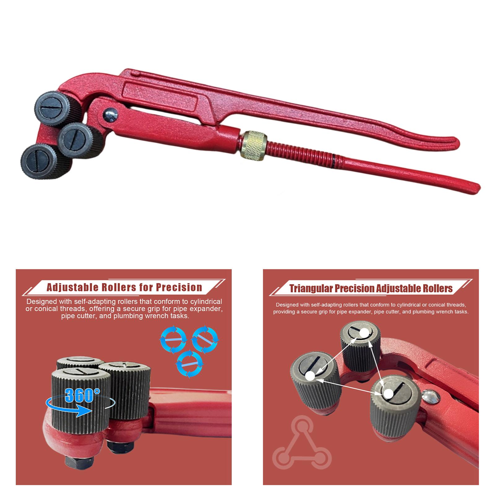 炭素鋼製のねじ込み式パイプ用トング。調整可能な三角ローラーを - Plumbing のレビューと価格