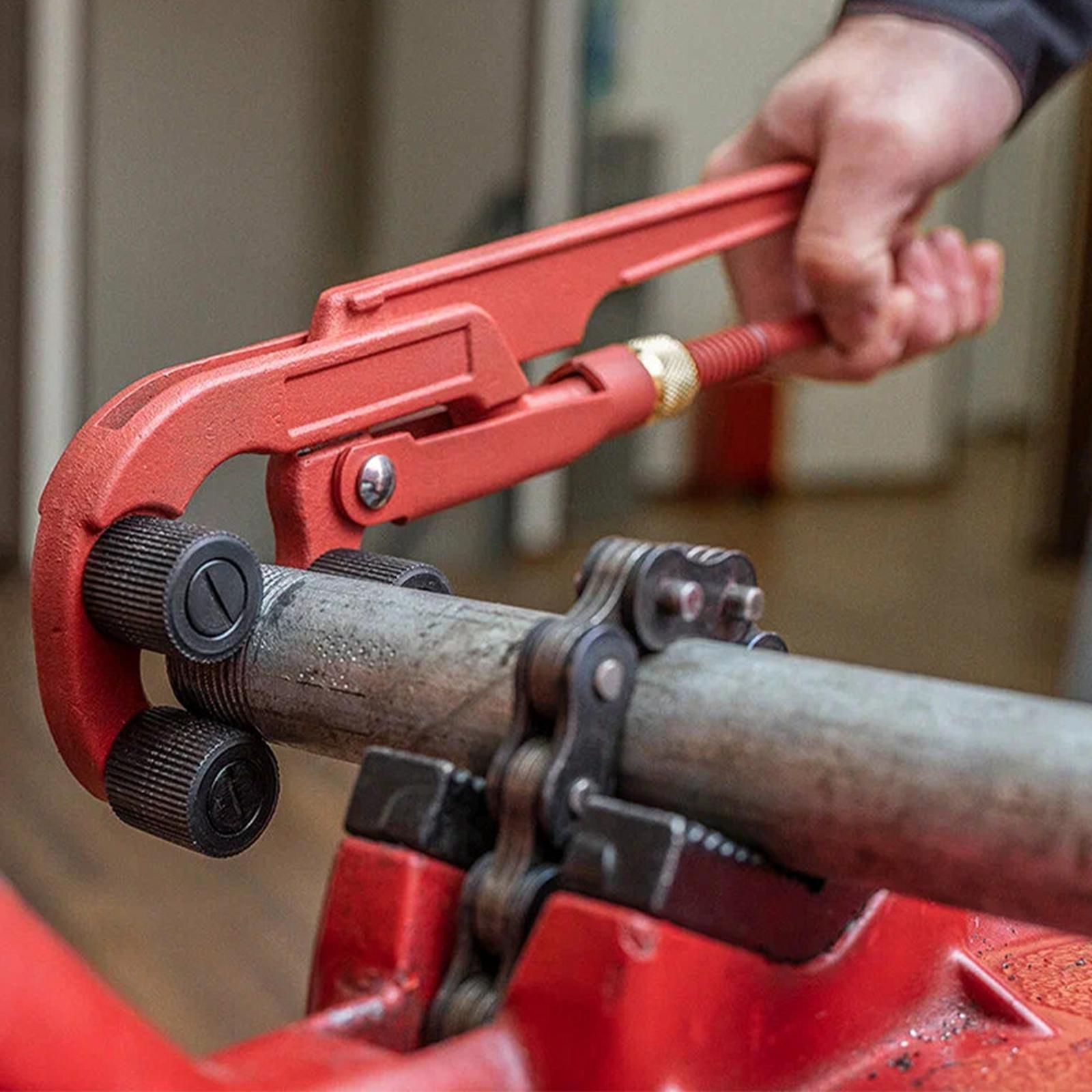 炭素鋼製のねじ込み式パイプ用トング。調整可能な三角ローラーを - Plumbing のレビューと価格