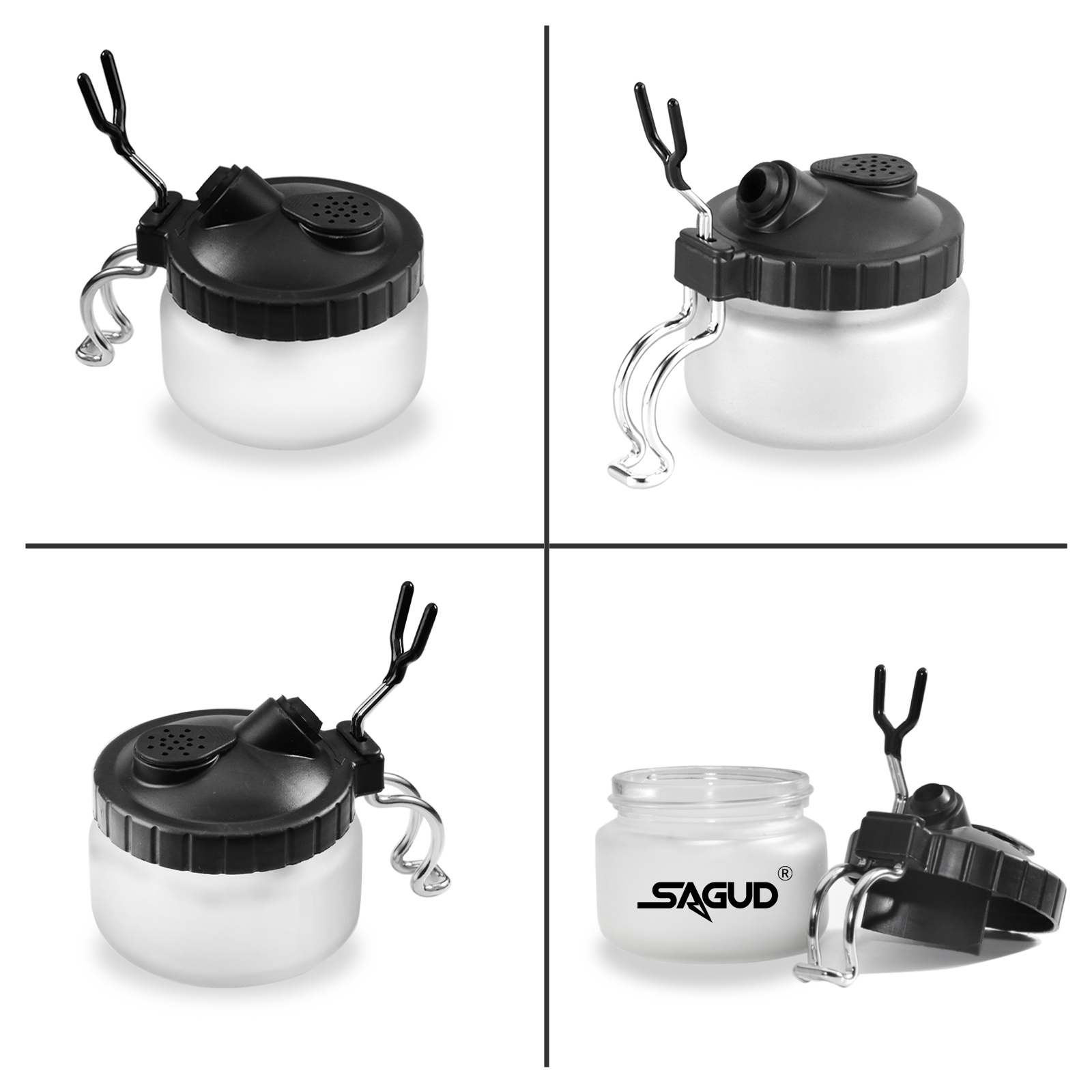 SAGUD 19個入りエアブラシクリーニングキット、スプレー - Airbrush Kit With Mini Compressor のレビューと価格