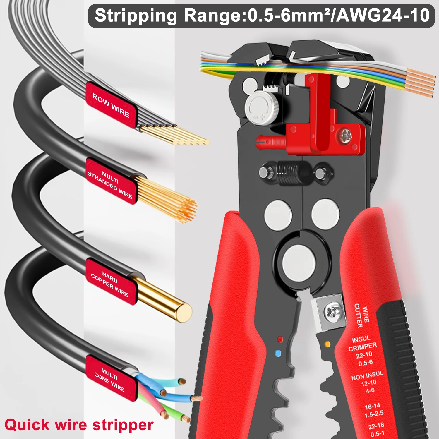 HS-D1 自動調整式ワイヤーストリッパー。3つの機能（スト - Automatic Wire Stripper Cutter のレビューと価格